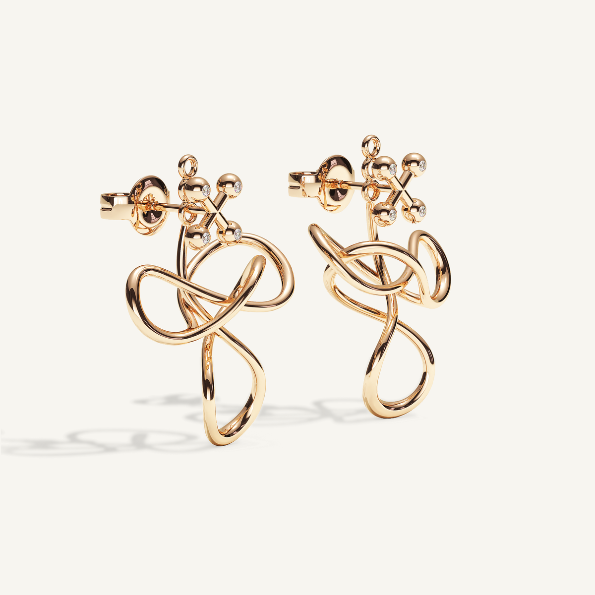 Barbelle Tangle Ear Pendant — rose gold — view-1
