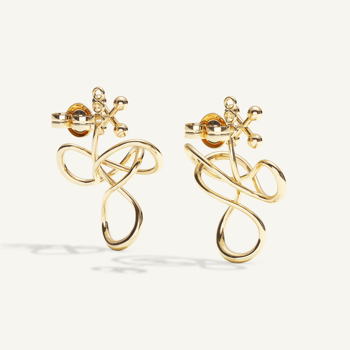 Barbelle Tangle Ear Pendant — yellow gold — view-3