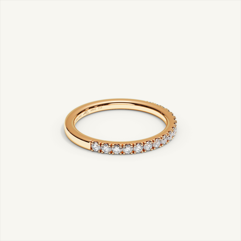 BARI M22 Half Eternity Ring in 18K Rose Gold – view 2