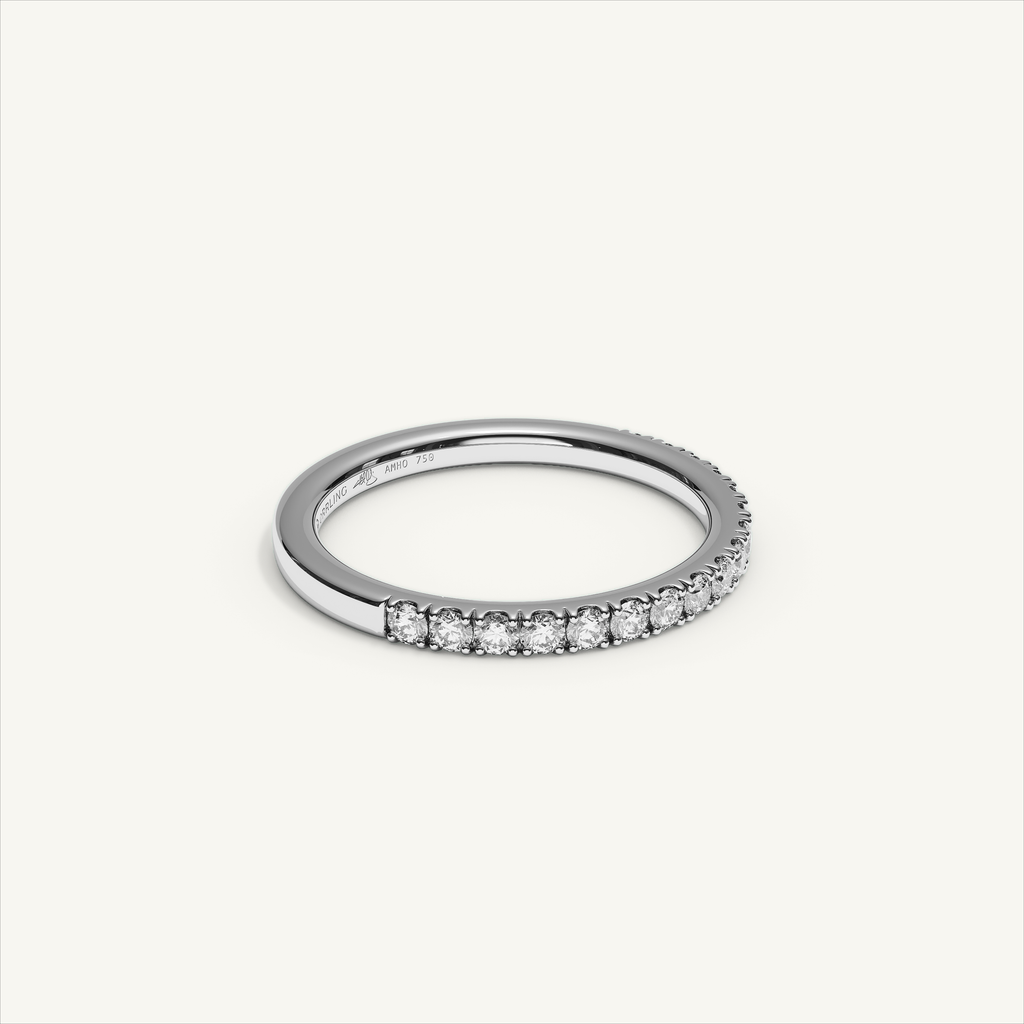 BARI M22 Half Eternity Ring in 18K White Gold – view 2