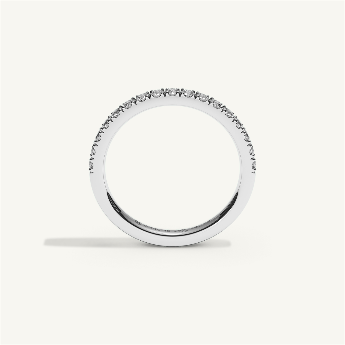 BARI M22 Half Eternity Ring in 18K White Gold – view 3