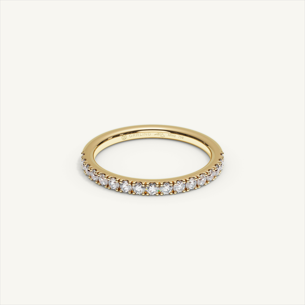 BARI M22 Half Eternity Ring in 18K Yellow Gold – view 1