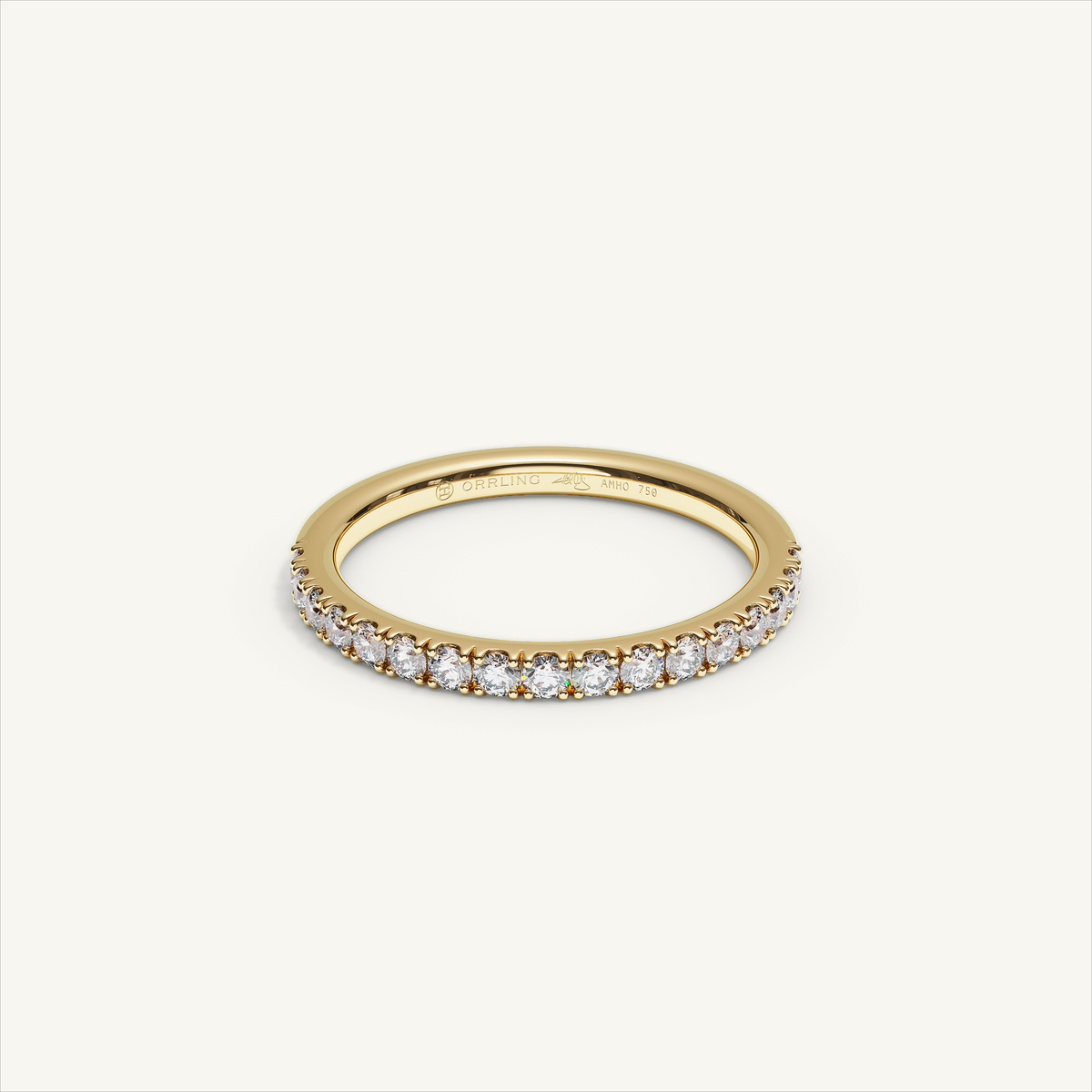 BARI M22 Half Eternity Ring in 18K Yellow Gold – view 1