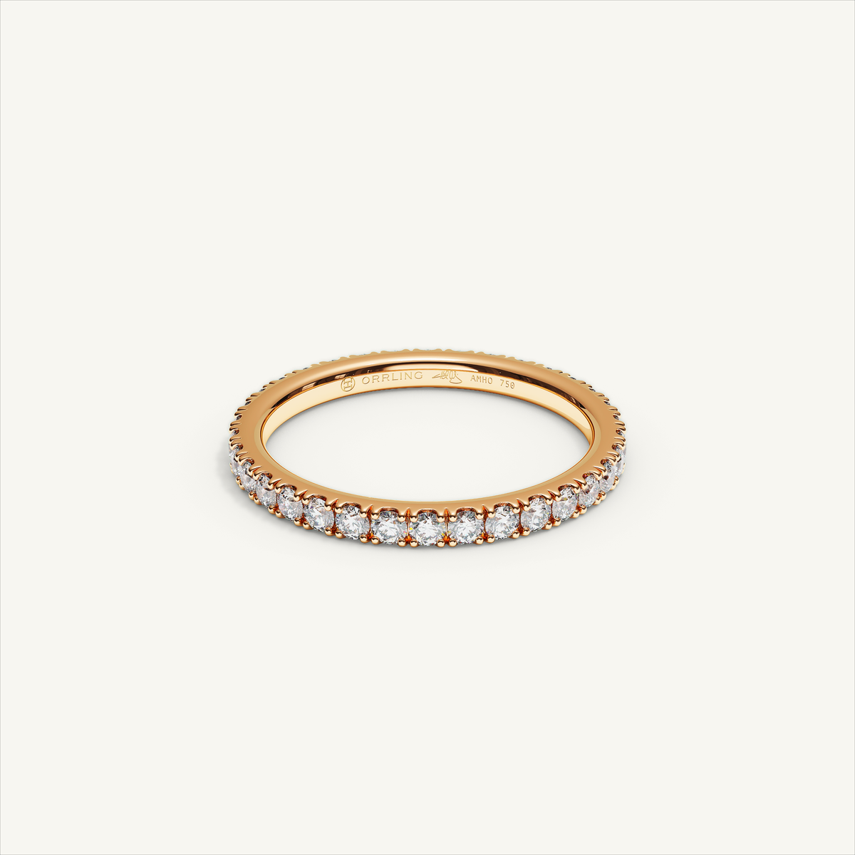 BARI M22 Full Eternity Ring in 18K Rose Gold – view 1