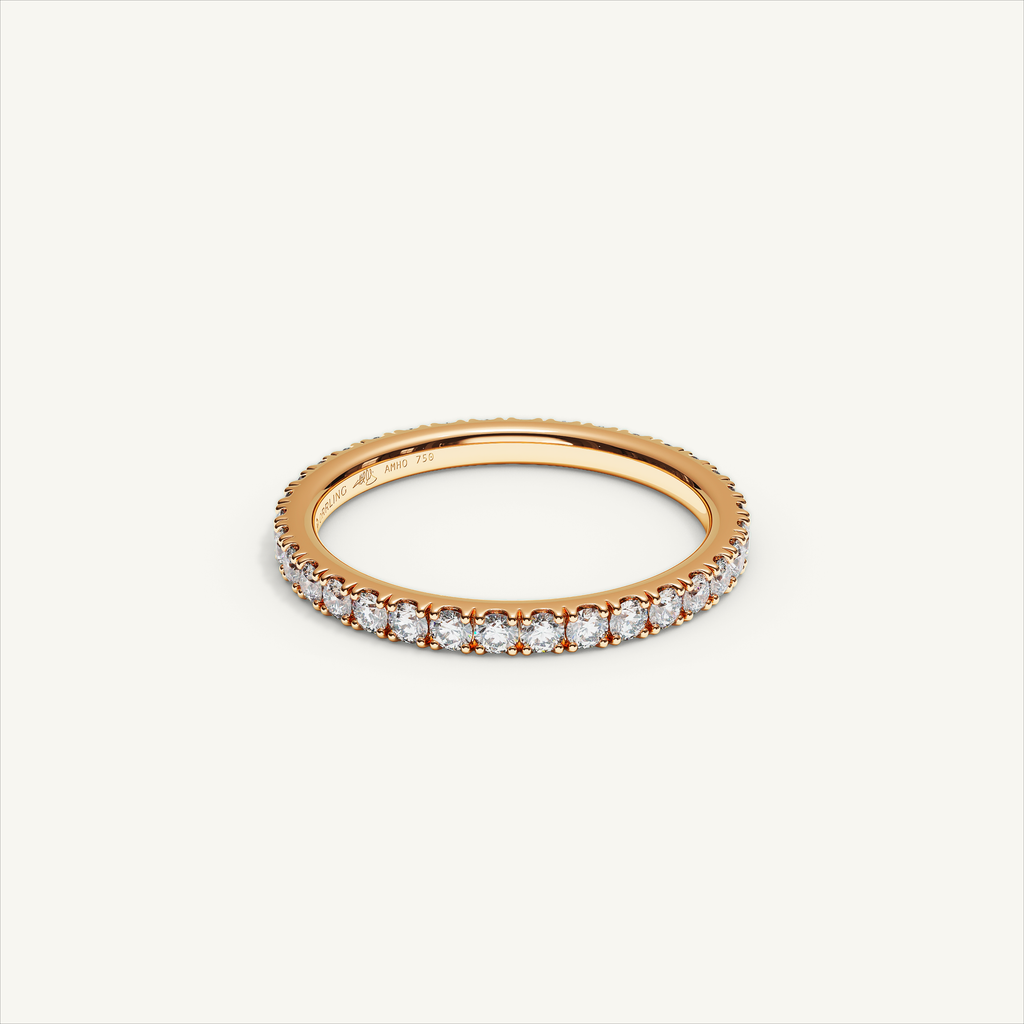 BARI M22 Full Eternity Ring in 18K Rose Gold – view 2