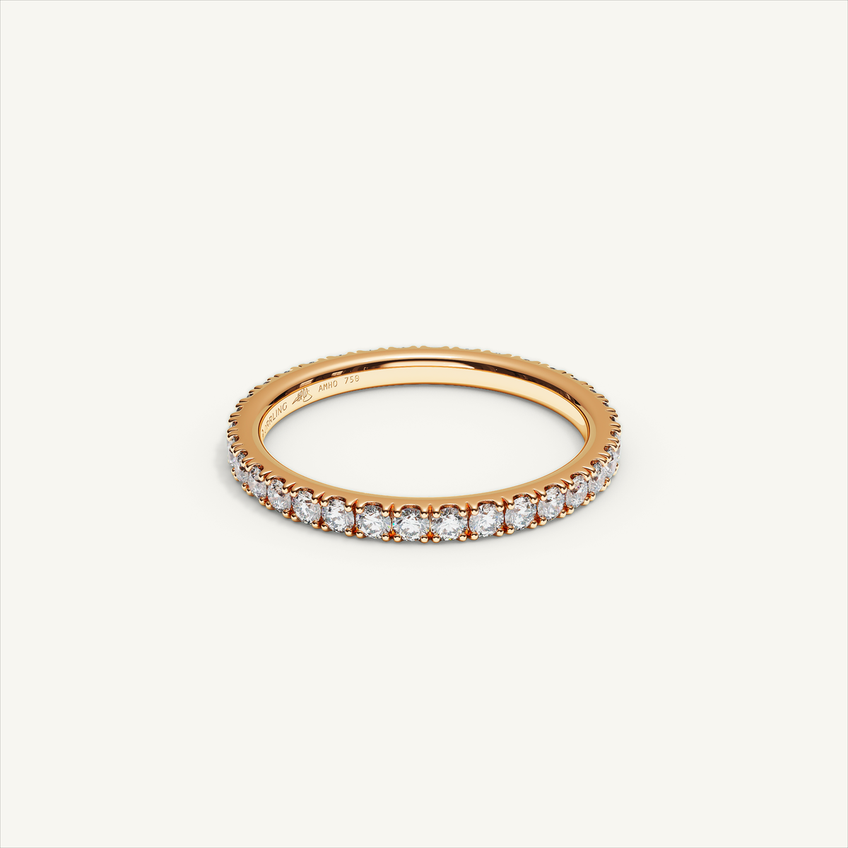BARI M22 Full Eternity Ring in 18K Rose Gold – view 2