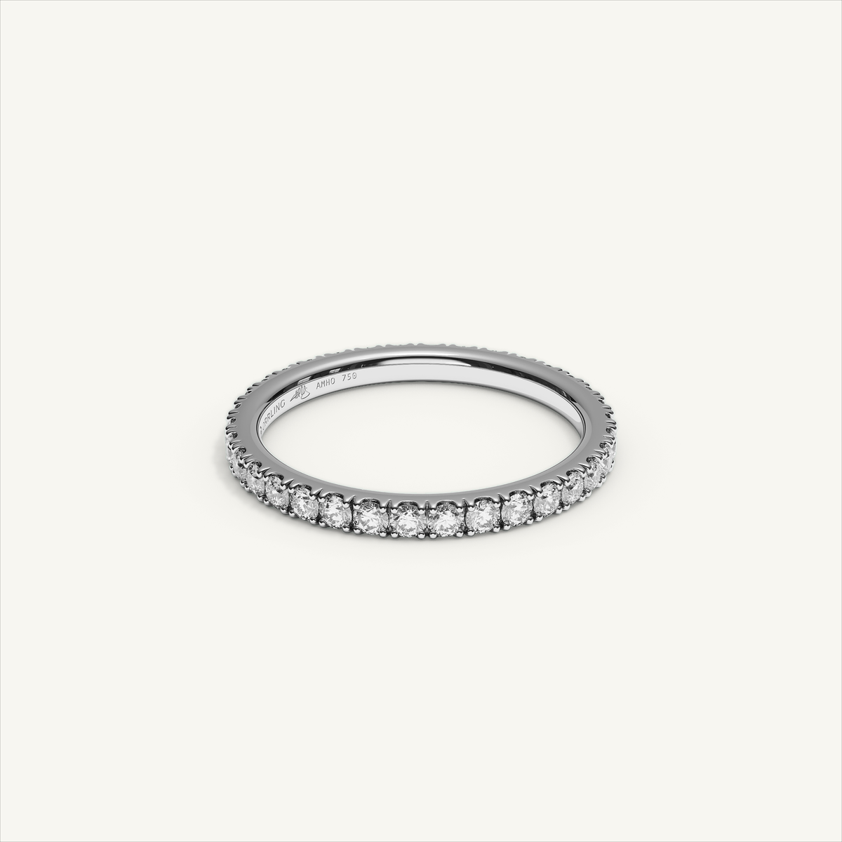 BARI M22 Full Eternity Ring in 18K White Gold – view 2
