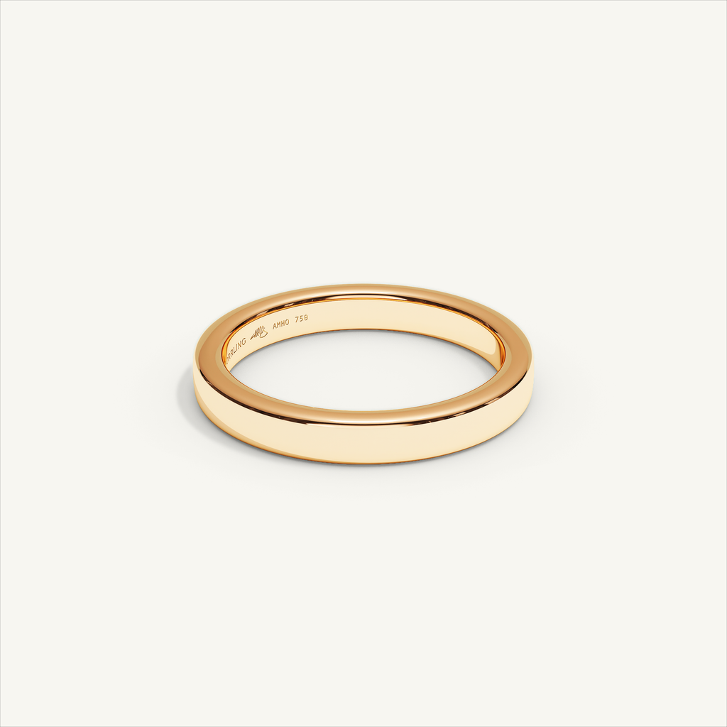 BASTION 3 mm Wedding Band in 18K Rose Gold – view 2