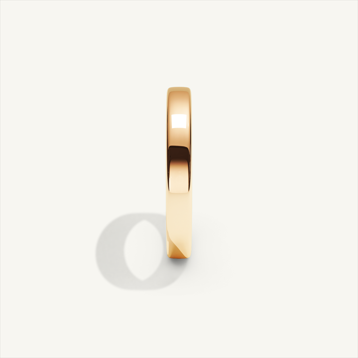 BASTION 3 mm Wedding Band in 18K Rose Gold – view 4