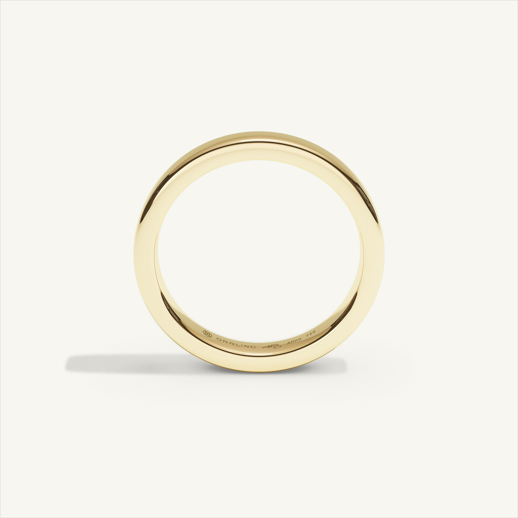 BASTION 3 mm Wedding Band in 18K Yellow Gold – view 3