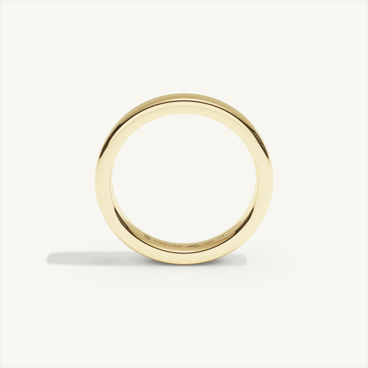 BASTION 3 mm Wedding Band in 18K Yellow Gold – view 3