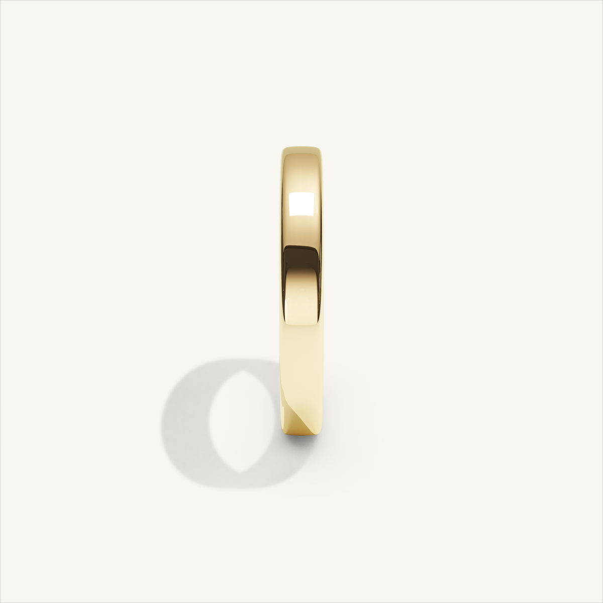 BASTION 3 mm Wedding Band in 18K Yellow Gold – view 4