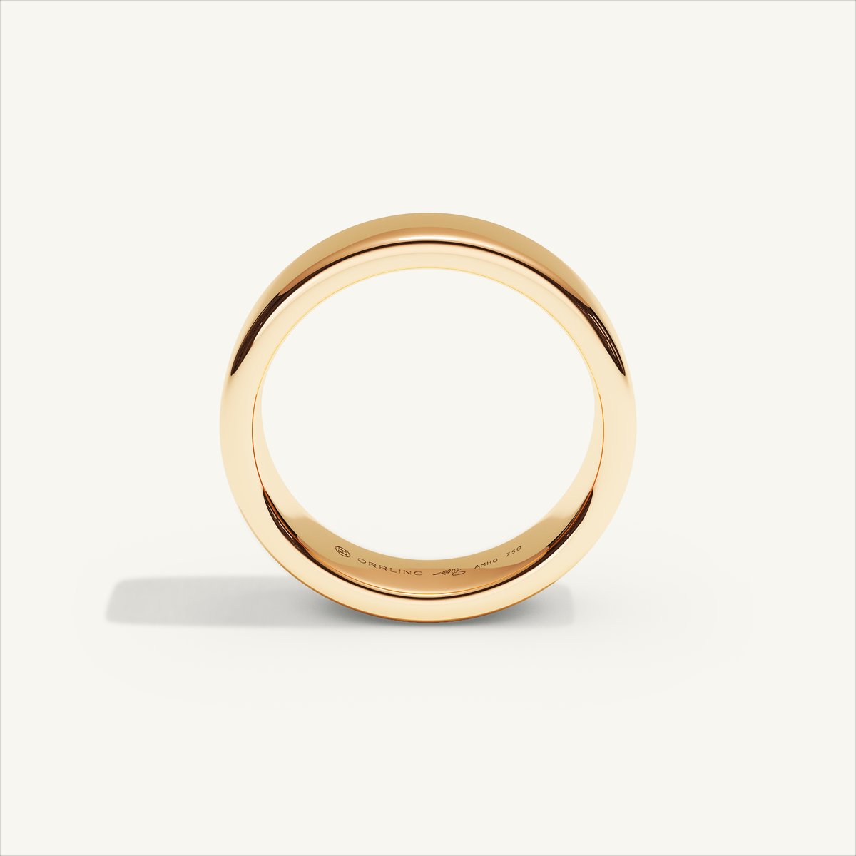 BASTION 5 mm — 18K rose gold plain wedding band, product view 2