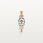 BEATRIX Trilogy Ring in 18K rose gold – top view
