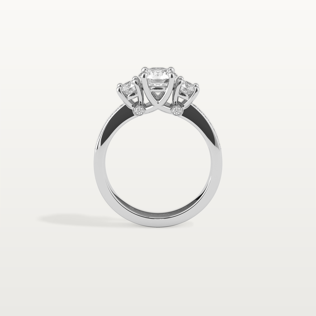 BEATRIX Trilogy Ring in 18K white gold – setting profile