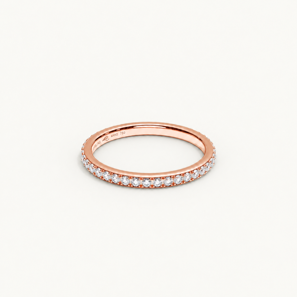 CANAL 92-2 Full Eternity Ring, 18K rose gold, design visualization, view 2