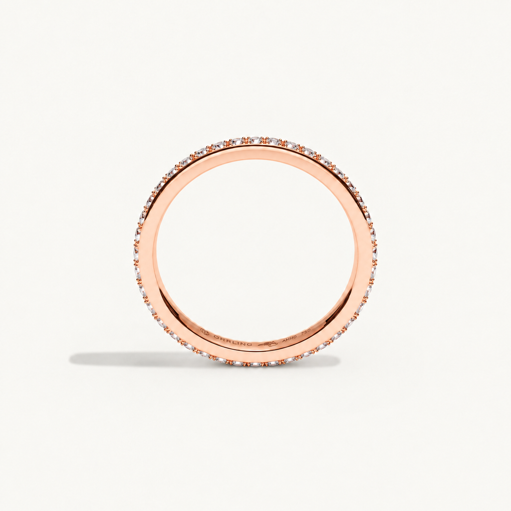 CANAL 92-2 Full Eternity Ring, 18K rose gold, design visualization, view 3