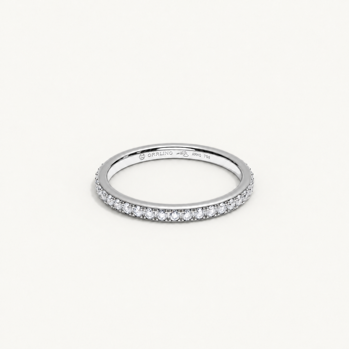 CANAL 92-2 Full Eternity Ring, 18K white gold, design visualization, view 1