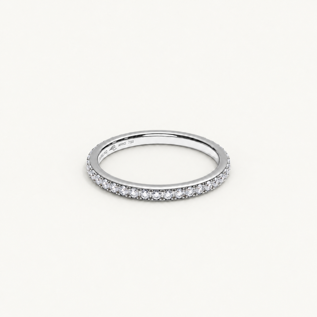CANAL 92-2 Full Eternity Ring, 18K white gold, design visualization, view 2
