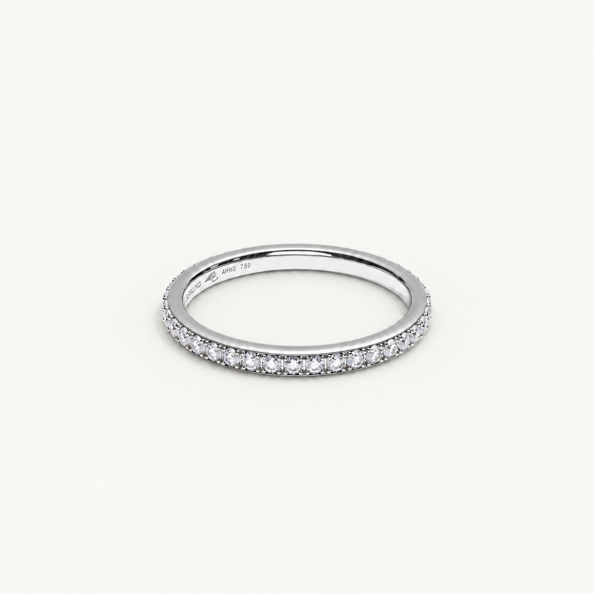 CANAL 92-2 Full Eternity Ring, 18K white gold, design visualization, view 2