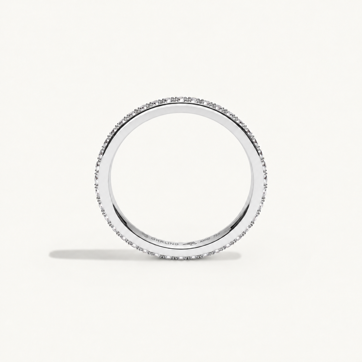 CANAL 92-2 Full Eternity Ring, 18K white gold, design visualization, view 3
