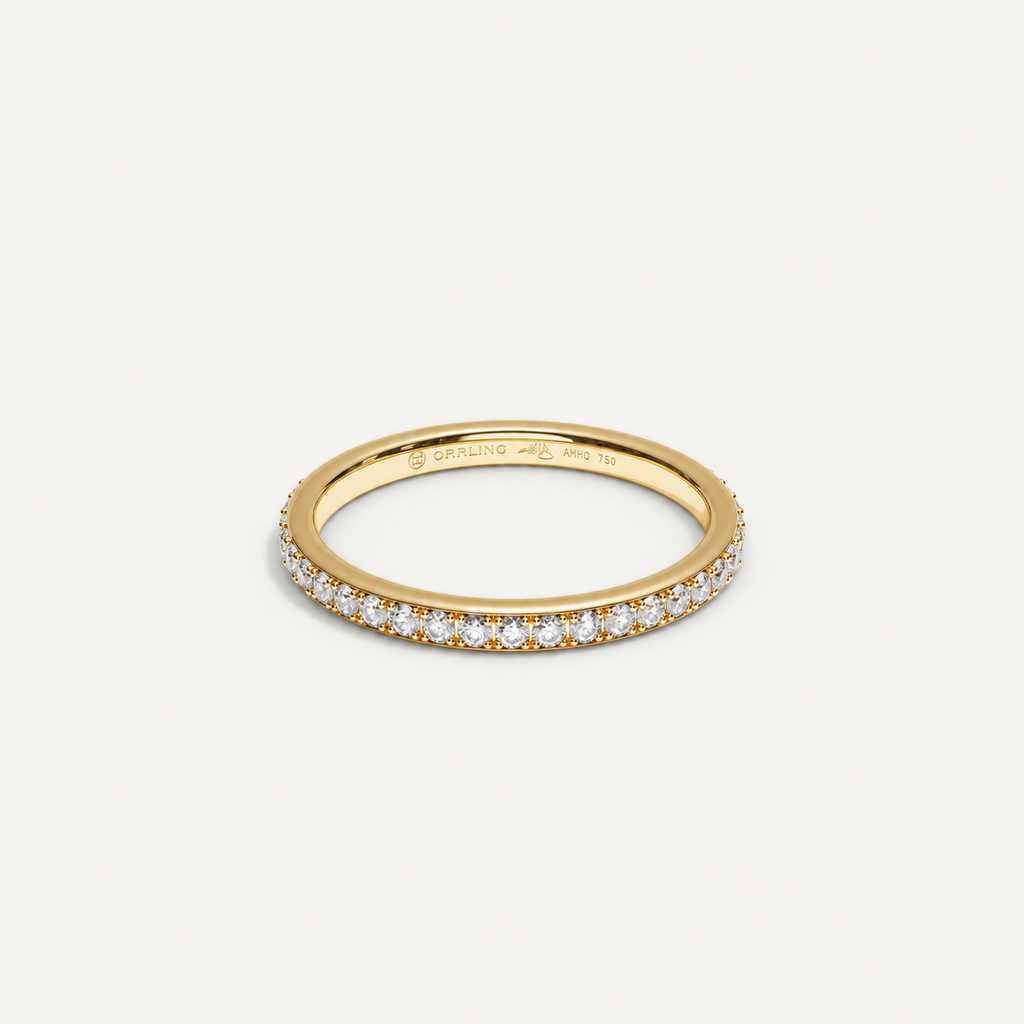 CANAL 92-2 Full Eternity Ring, 18K yellow gold, design visualization, view 1