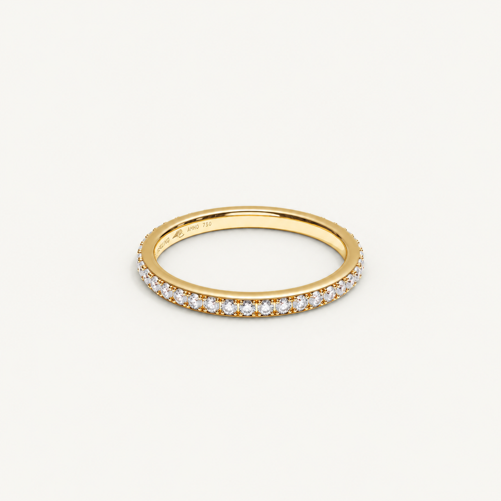 CANAL 92-2 Full Eternity Ring, 18K yellow gold, design visualization, view 2