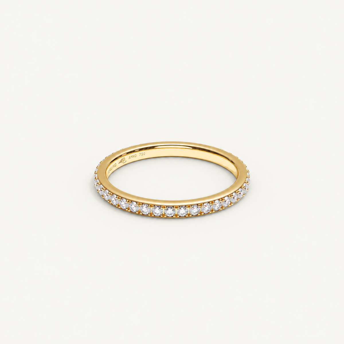 CANAL 92-2 Full Eternity Ring, 18K yellow gold, design visualization, view 2
