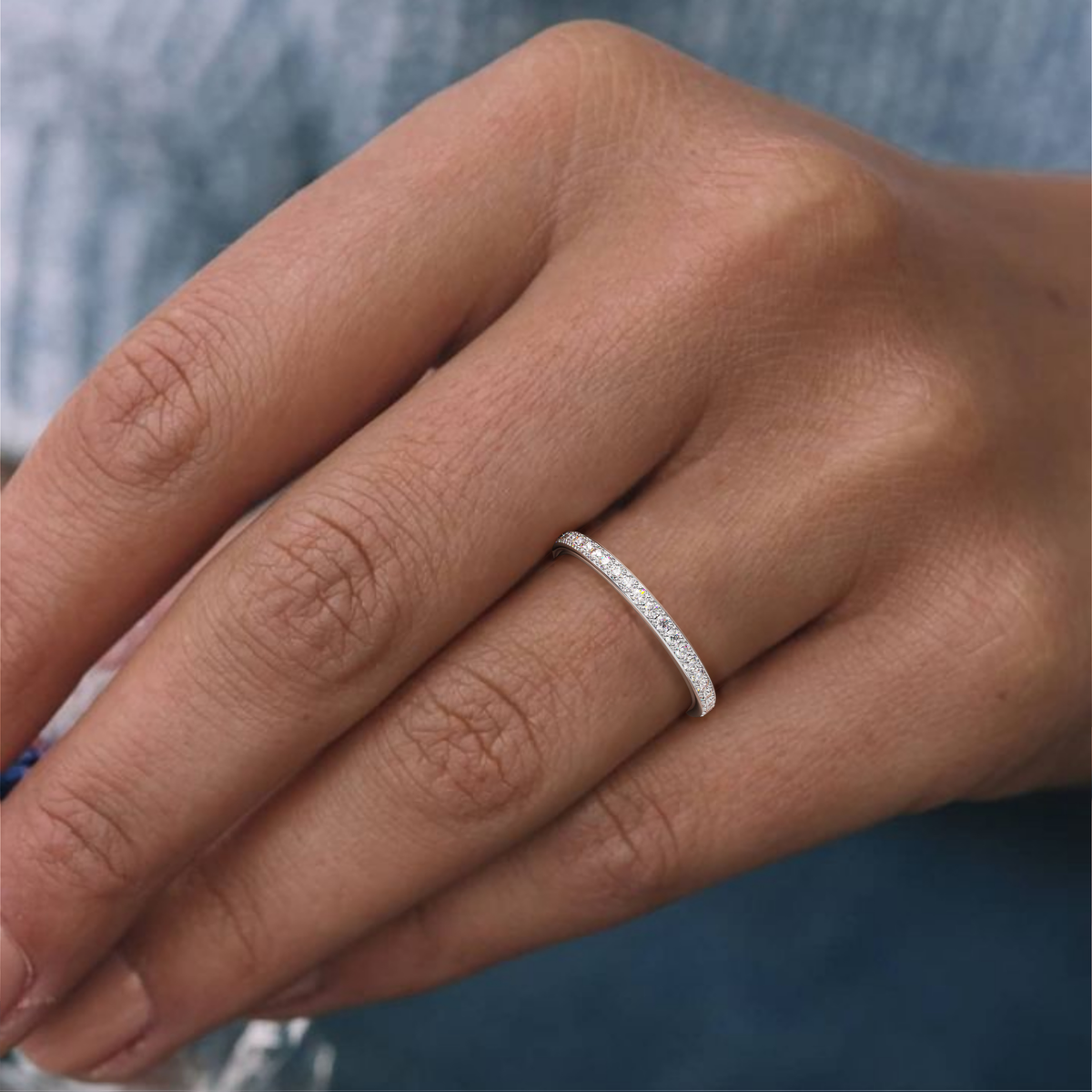CANAL 92-2 Full Eternity Ring, 18K white gold, original lifestyle image
