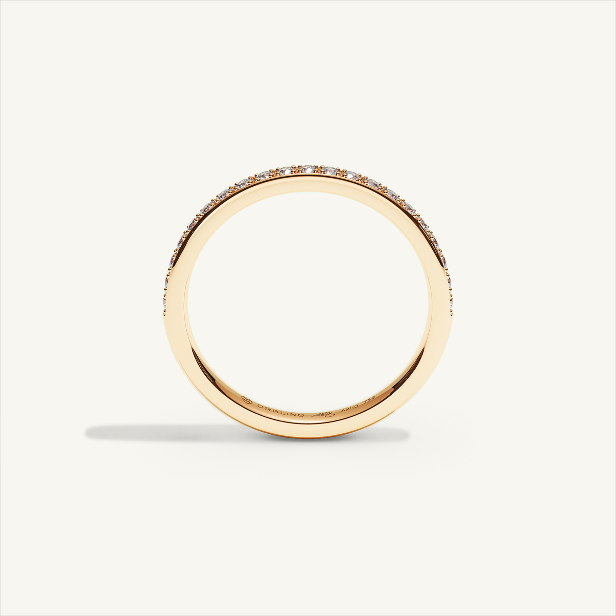 CANAL 92-2 Half Eternity Ring, 18K rose gold, view 3