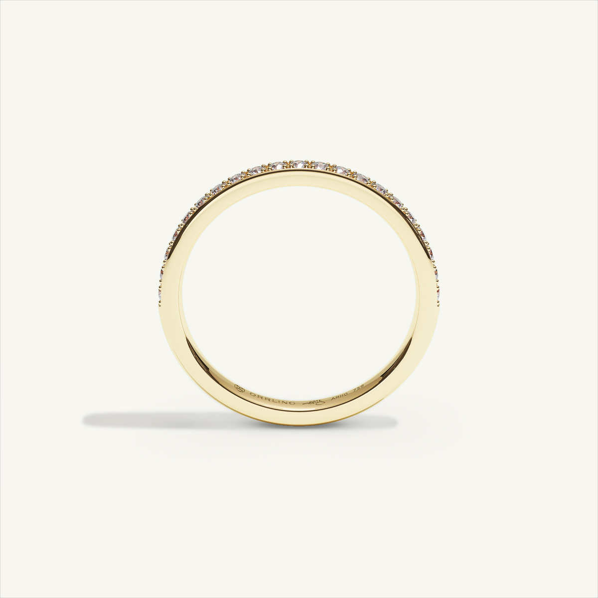 CANAL 92-2 Half Eternity Ring, 18K yellow gold, view 3