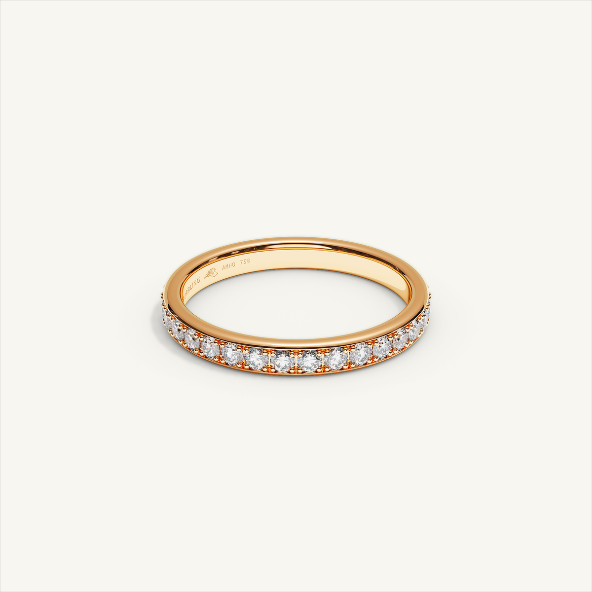 CANAL 92-2.5 Full Eternity Ring, 18K rose gold, view 2