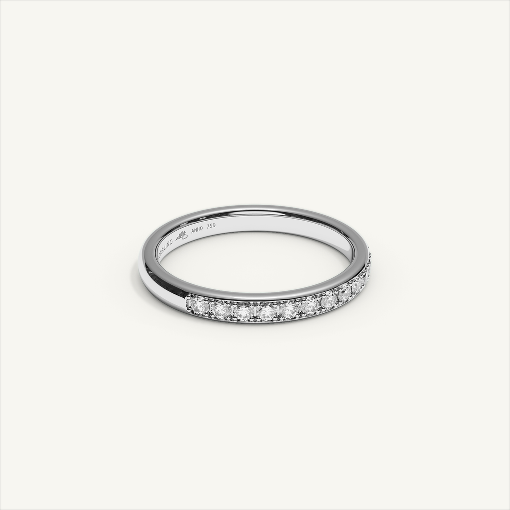 CANAL 92-2.5 Half Eternity Ring, 18K white gold, view 2