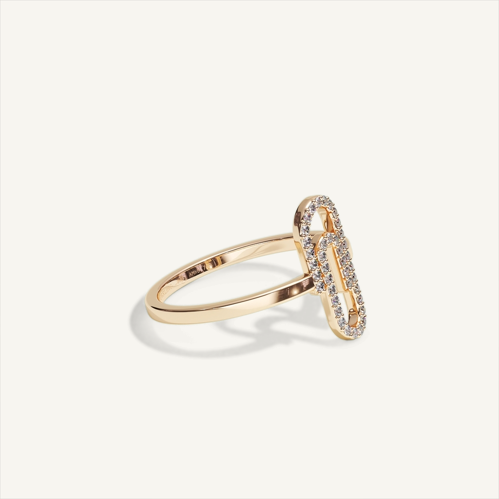 DEEP TEAL Clip Ring — shown in Rose Gold — product view
