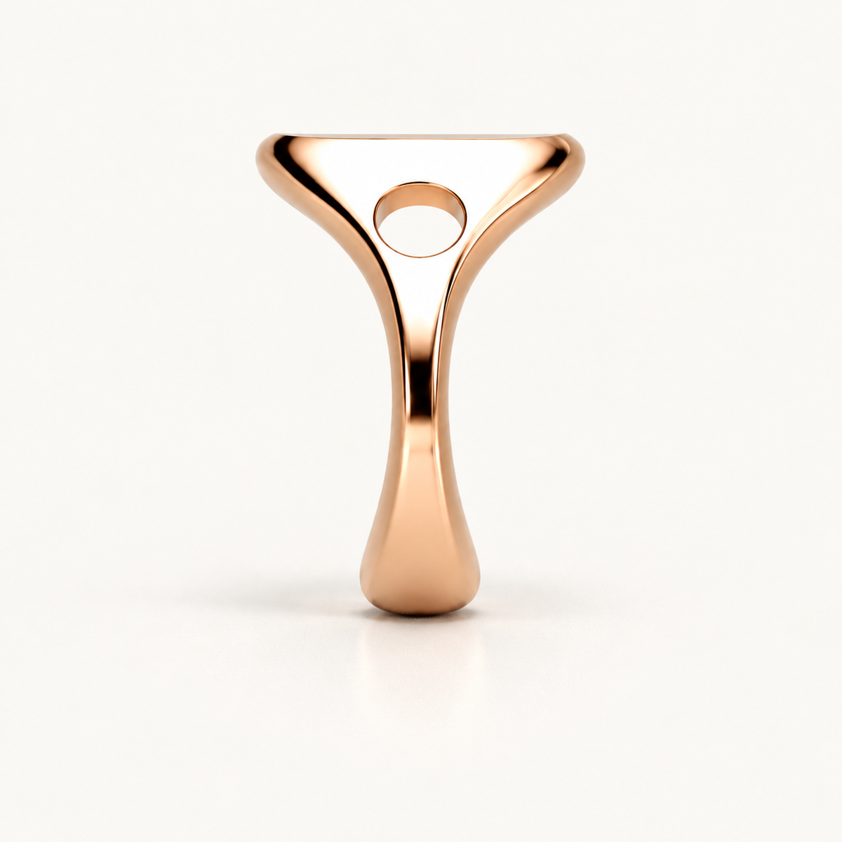 Cusion Void Ring – 18K rose gold – side view