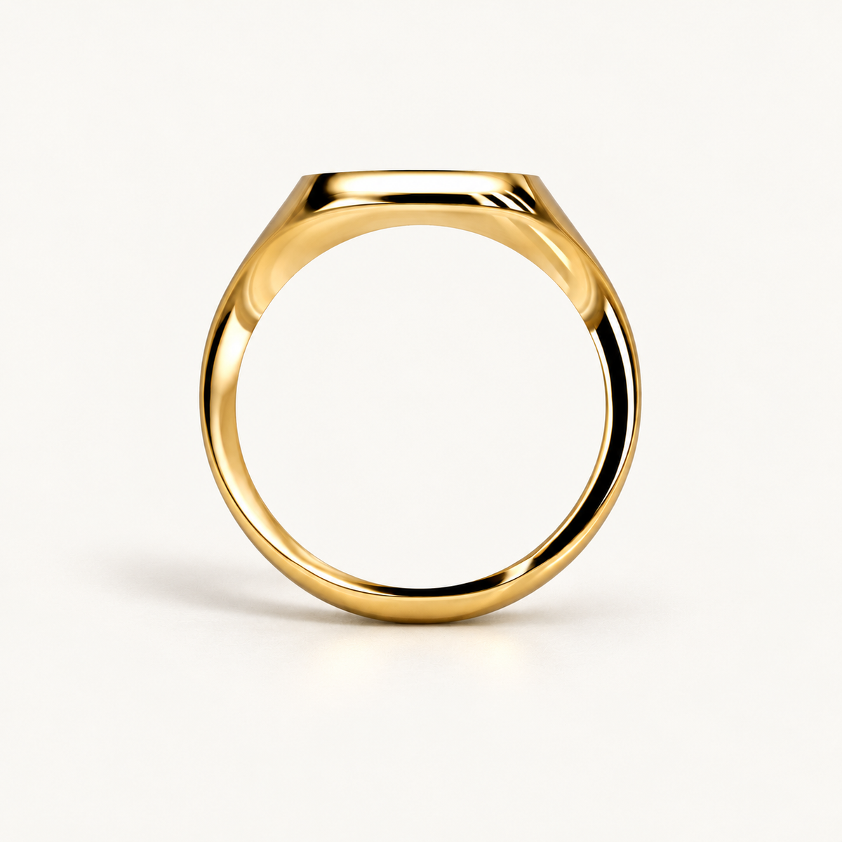 Cusion Void Ring – 18K yellow gold – profile view