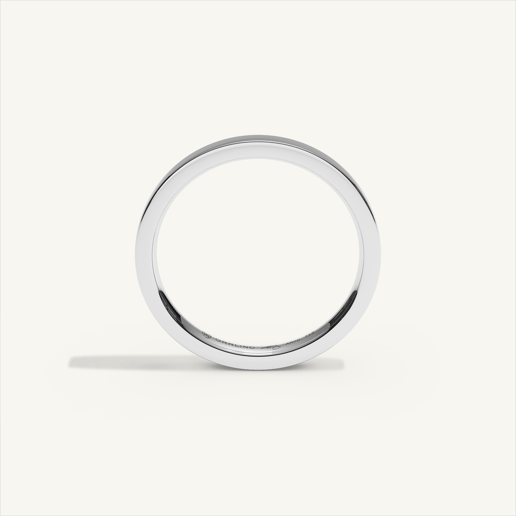 ECHELON 2 mm — 18K white gold plain wedding band, product view 2