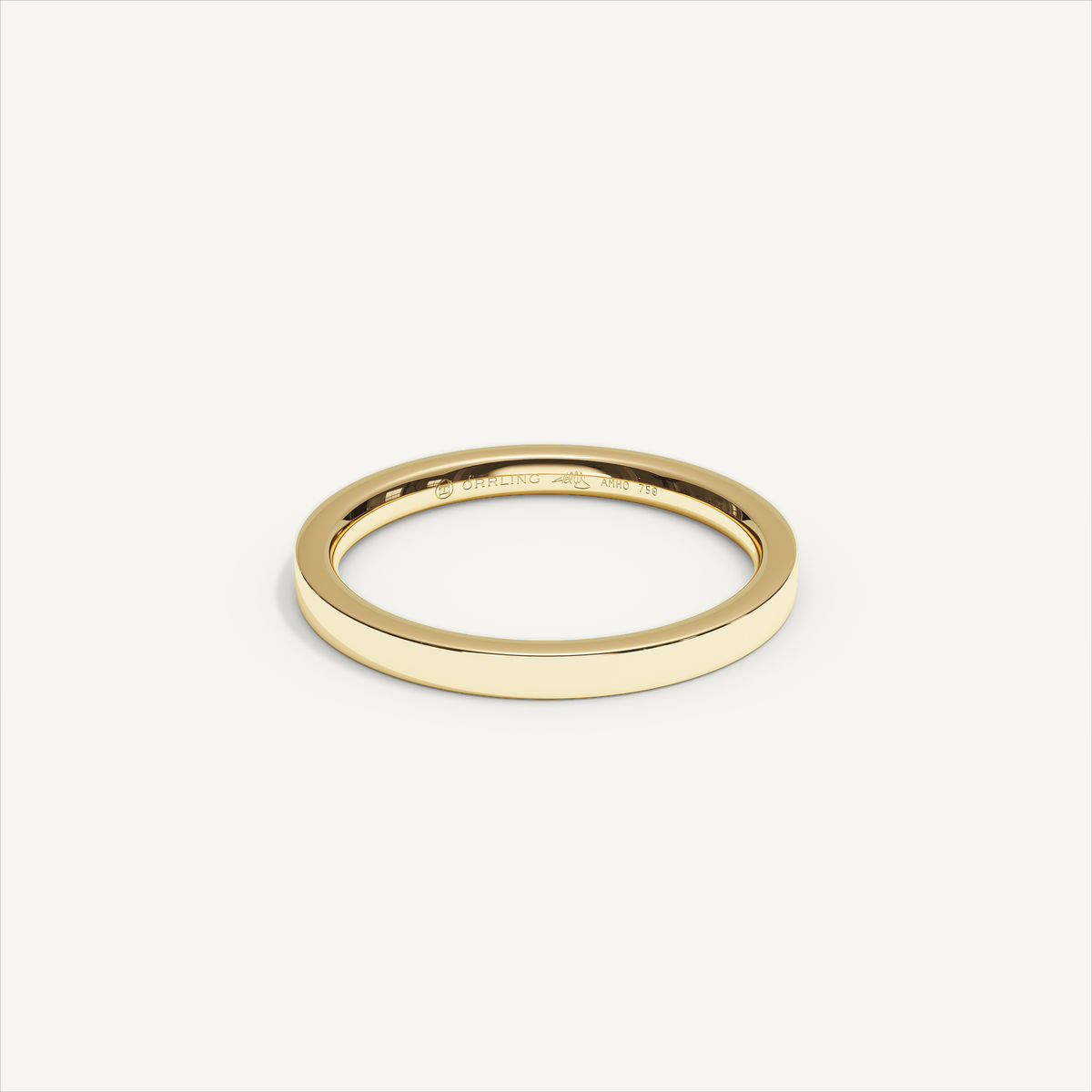 ECHELON 2 mm — 18K yellow gold plain wedding band, product view 0