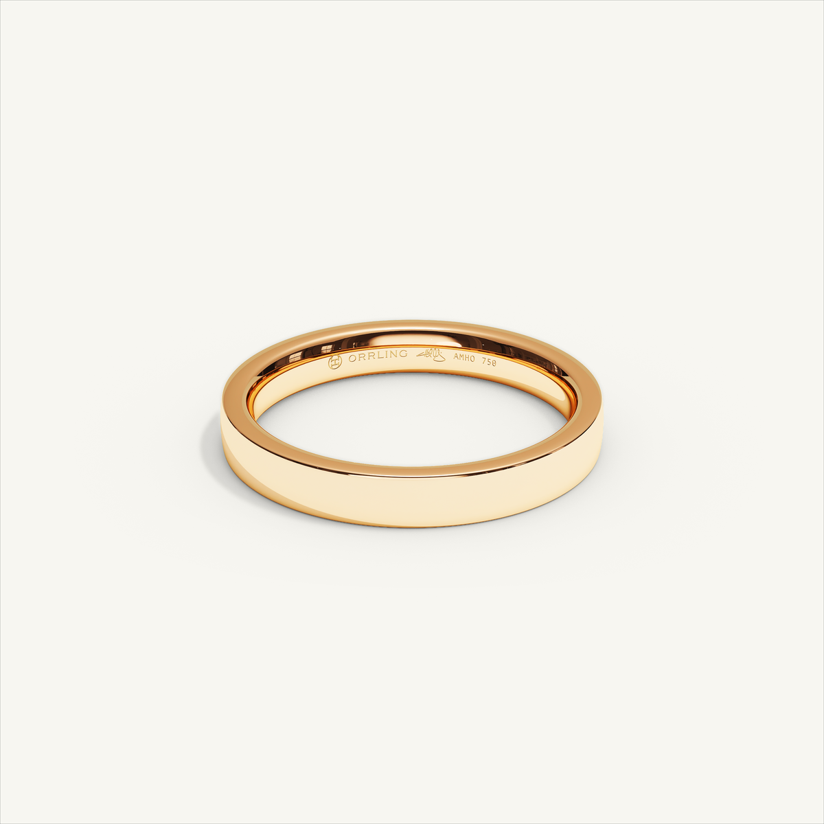 ECHELON 3 mm — 18K rose gold plain wedding band, product view 0