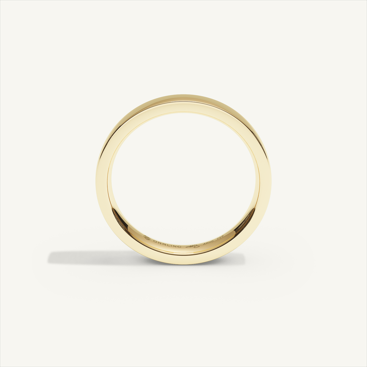 ECHELON 3 mm — 18K yellow gold plain wedding band, product view 2