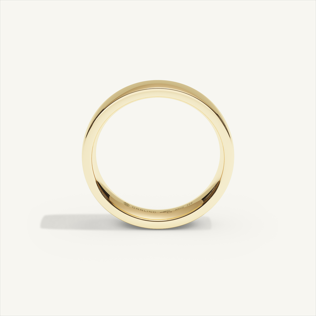 ECHELON 4 mm — 18K yellow gold plain wedding band, product view 2