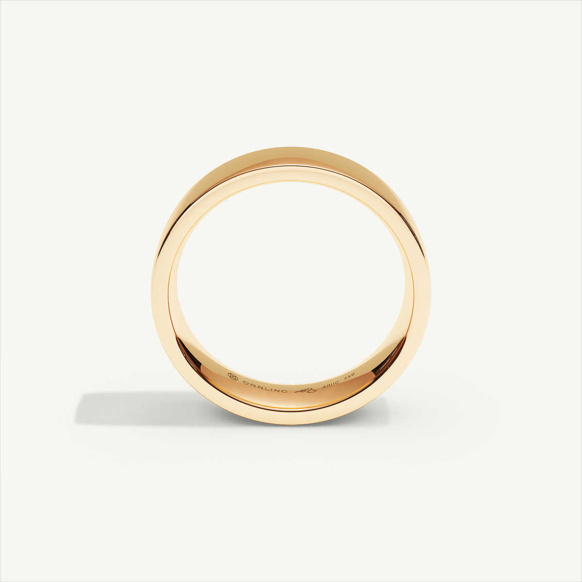 ECHELON 5 mm — 18K rose gold plain wedding band, product view 2