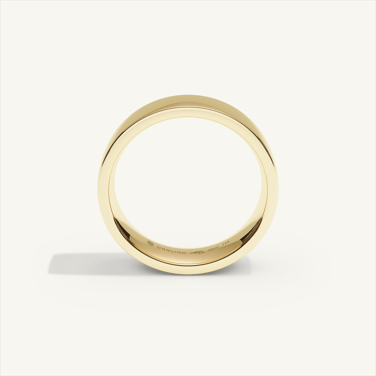 ECHELON 5 mm — 18K yellow gold plain wedding band, product view 2