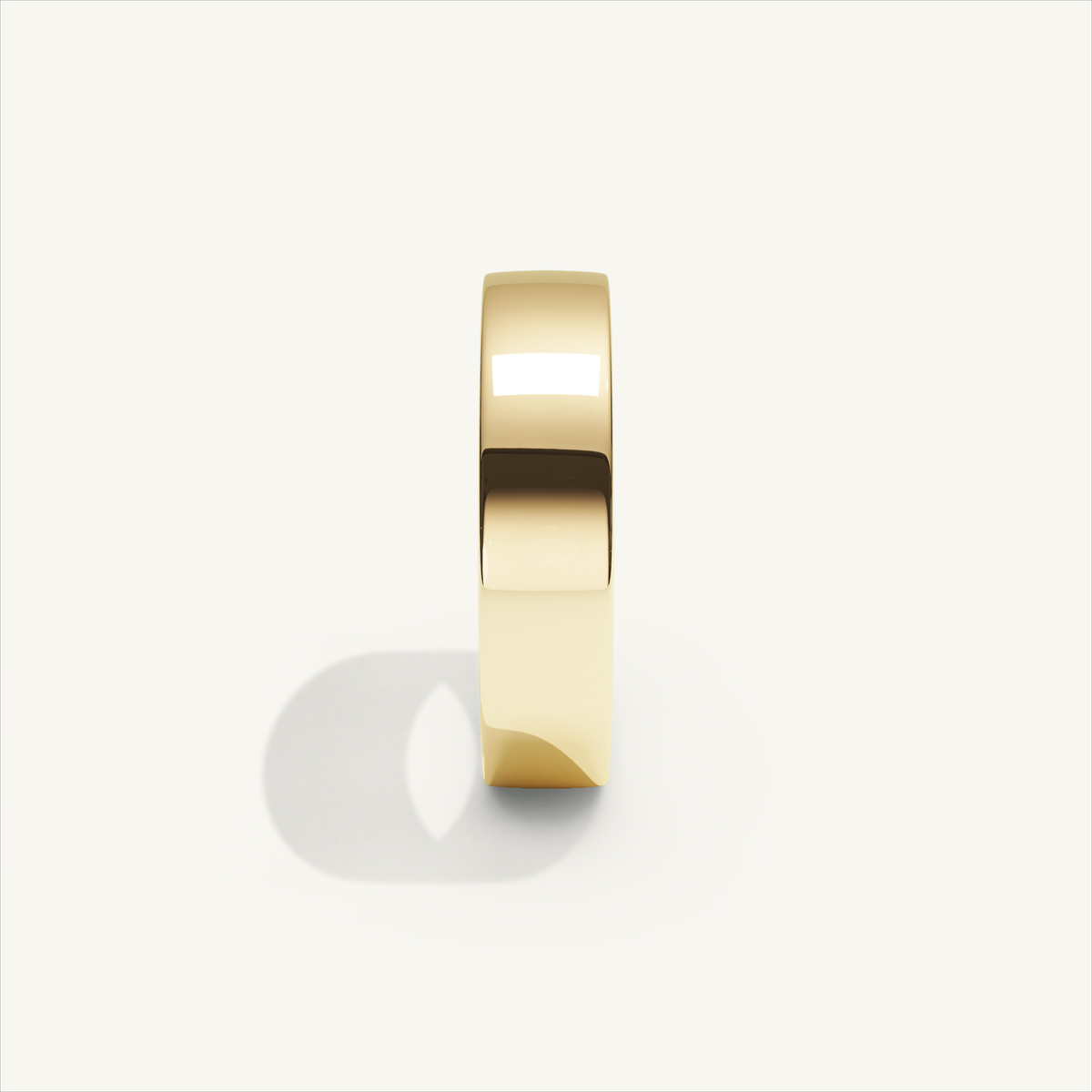 ECHELON 5 mm — 18K yellow gold plain wedding band, product view 3