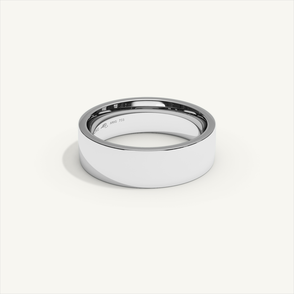 ECHELON 6 mm Wedding Band in 18K White Gold – view 2
