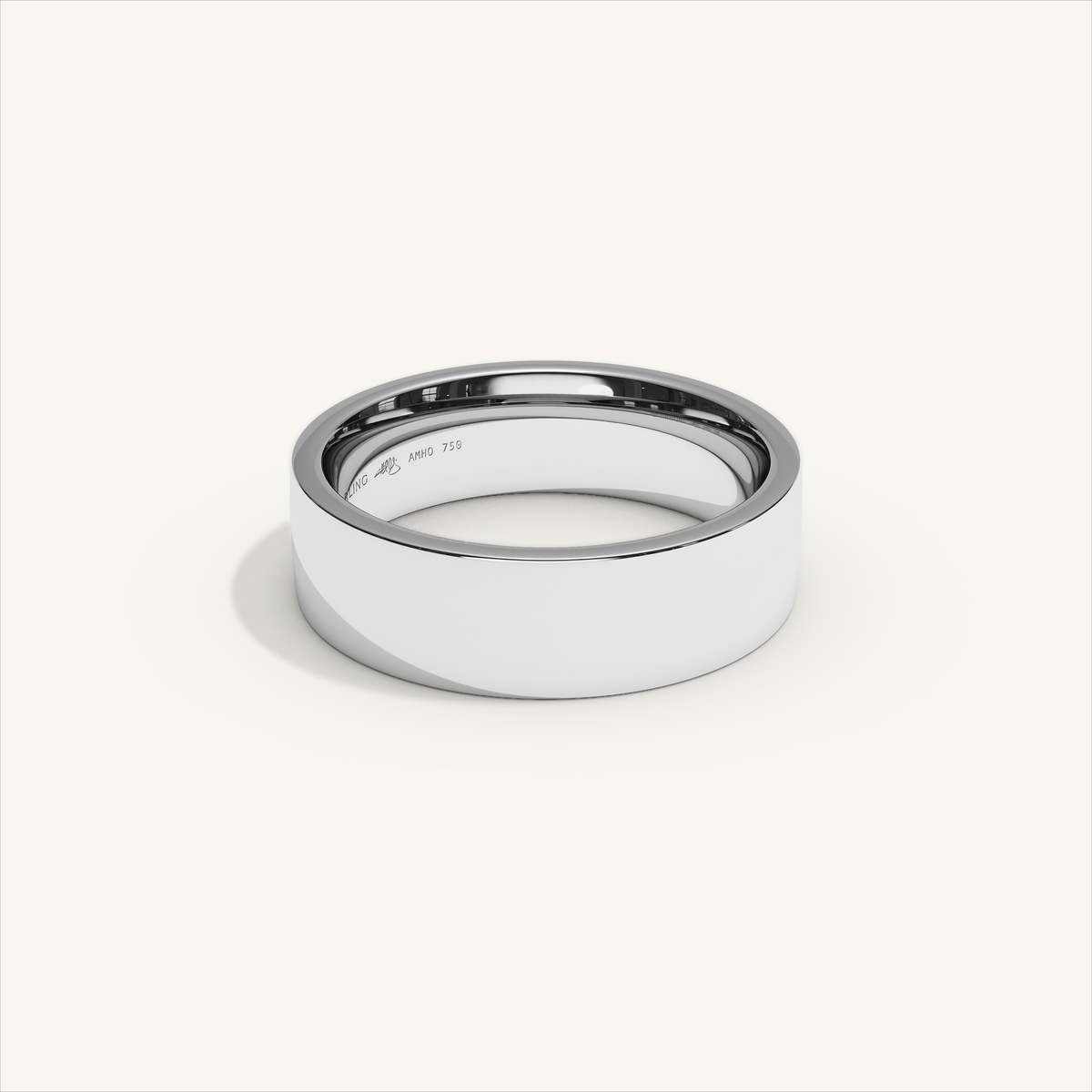 ECHELON 6 mm Wedding Band in 18K White Gold – view 2