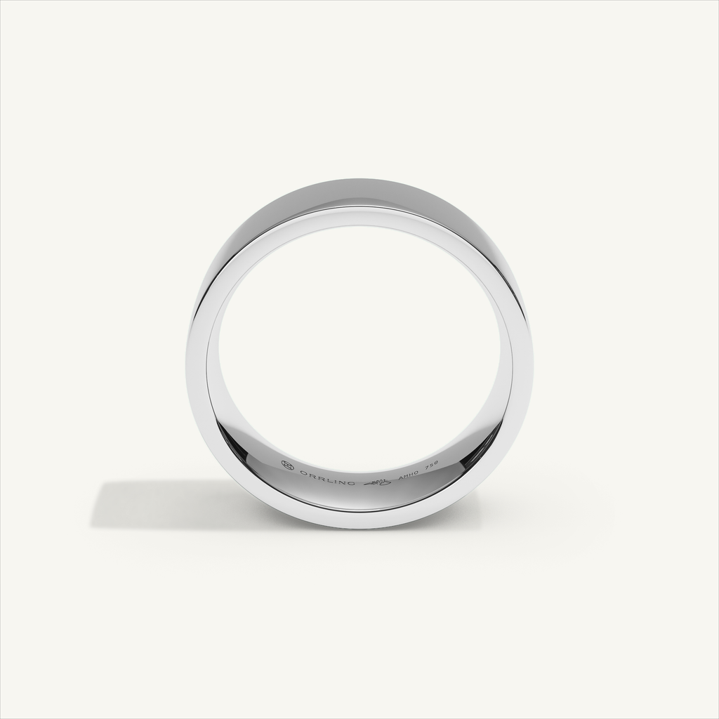ECHELON 6 mm Wedding Band in 18K White Gold – view 3