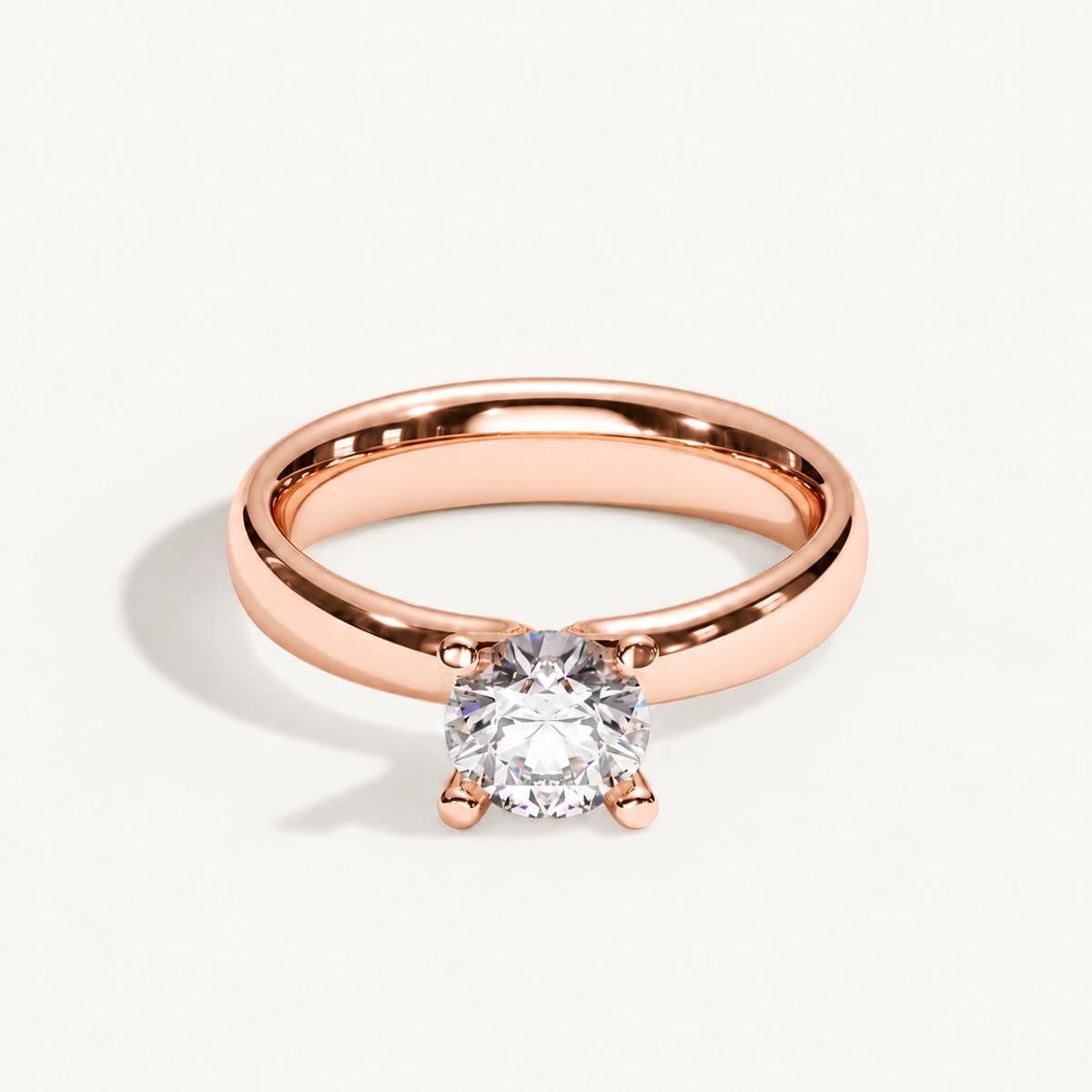 Orrling FlowOne rose gold 0.7 ct – front diamond size view