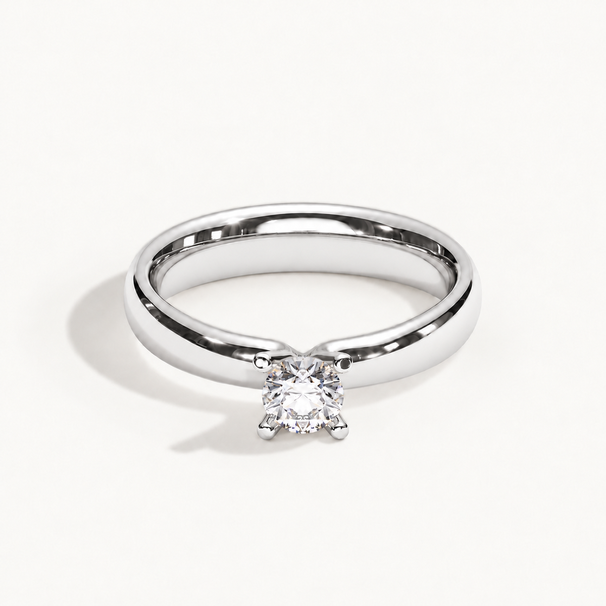 Orrling FlowOne white gold 0.30 ct – front diamond size view