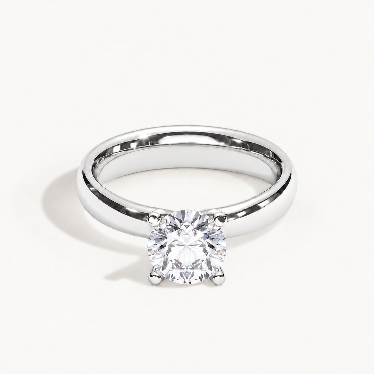 Orrling FlowOne white gold 1 ct – front diamond size view